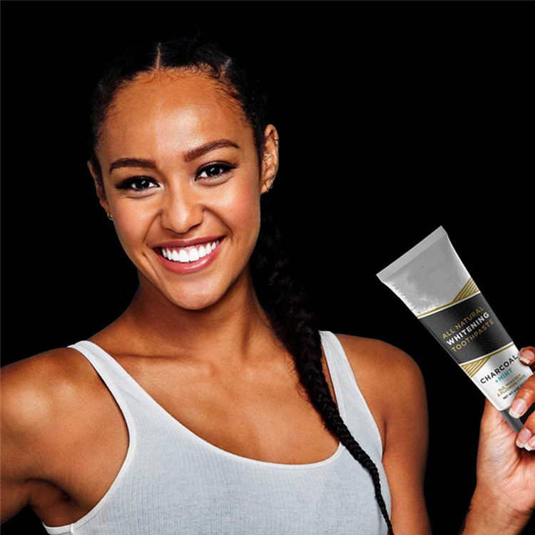 Organic Coconut Oil & Xylitol Whitening Formula Activated Charcoal Toothpaste