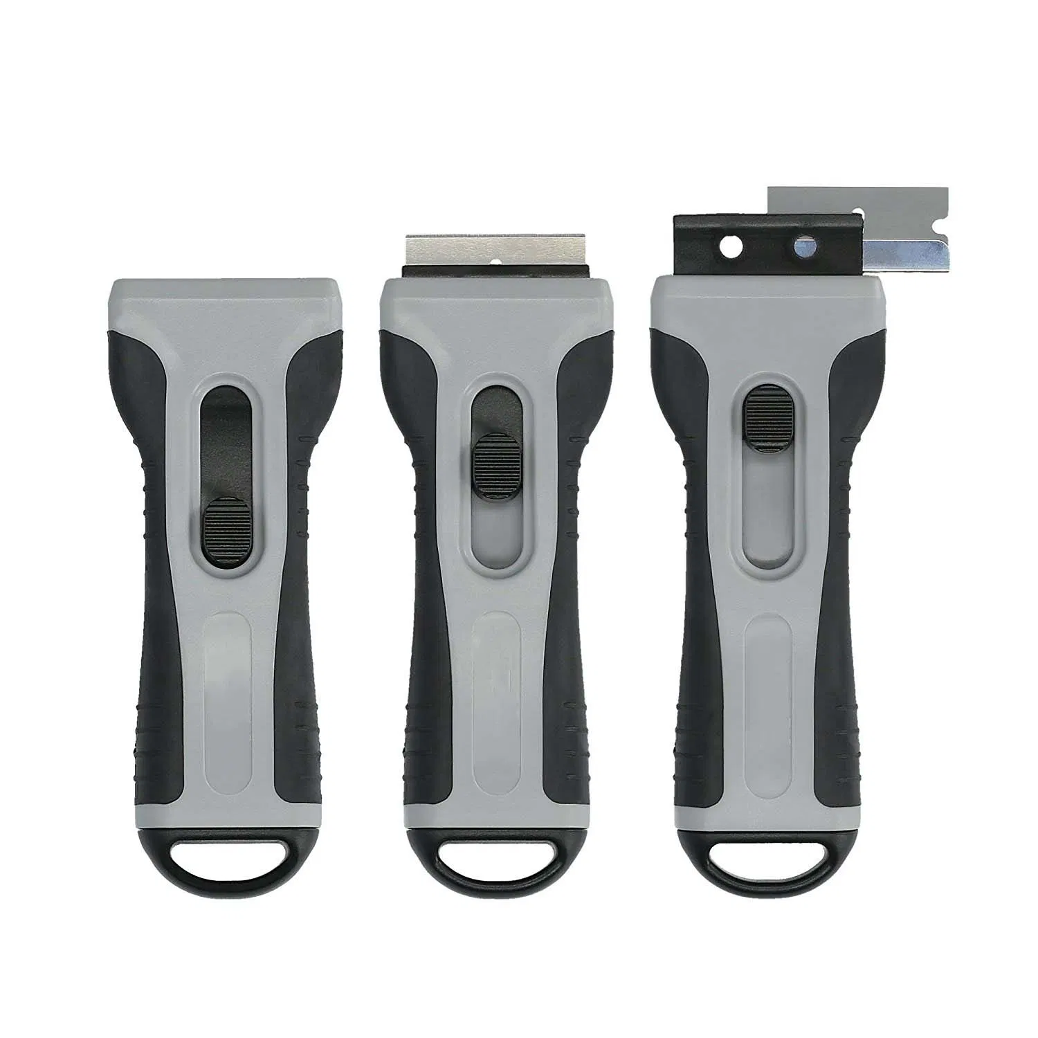 Hautine Cleaning Scraper Plastic Razor Scraper with Double-Edged 43X22mm Metal Blades
