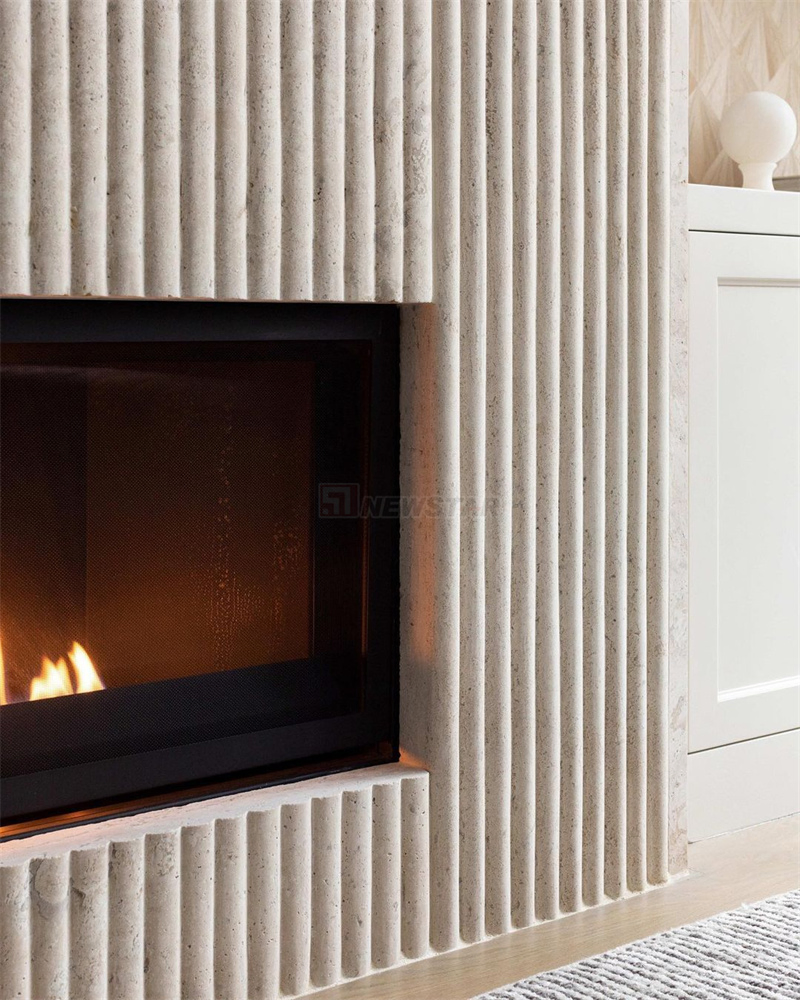 Newstar Stone Sample Style Fireplace Natural Stone Marble Fireplace Stone Mantel Indoor Decoration Marble Fireplace