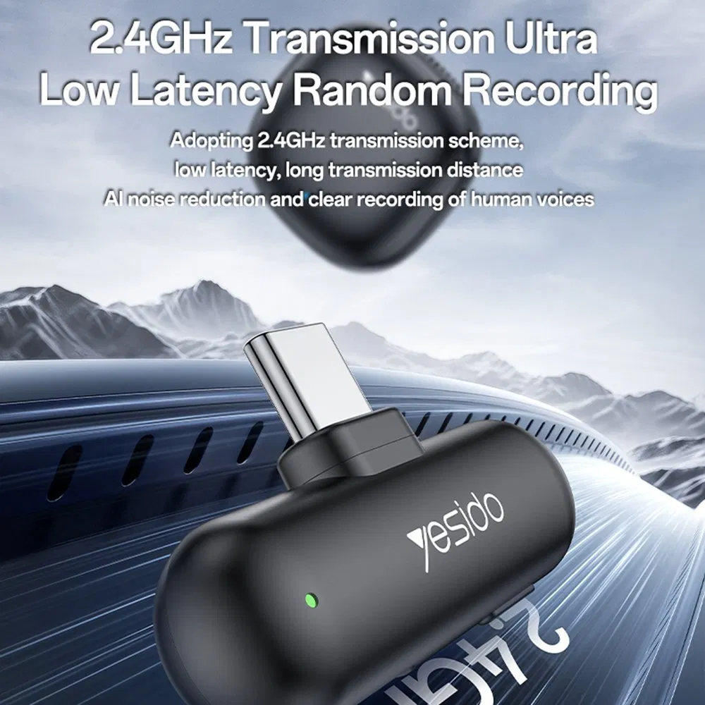 Yesido Kr21 Беспроводной петличный микрофон с шумоподавлением