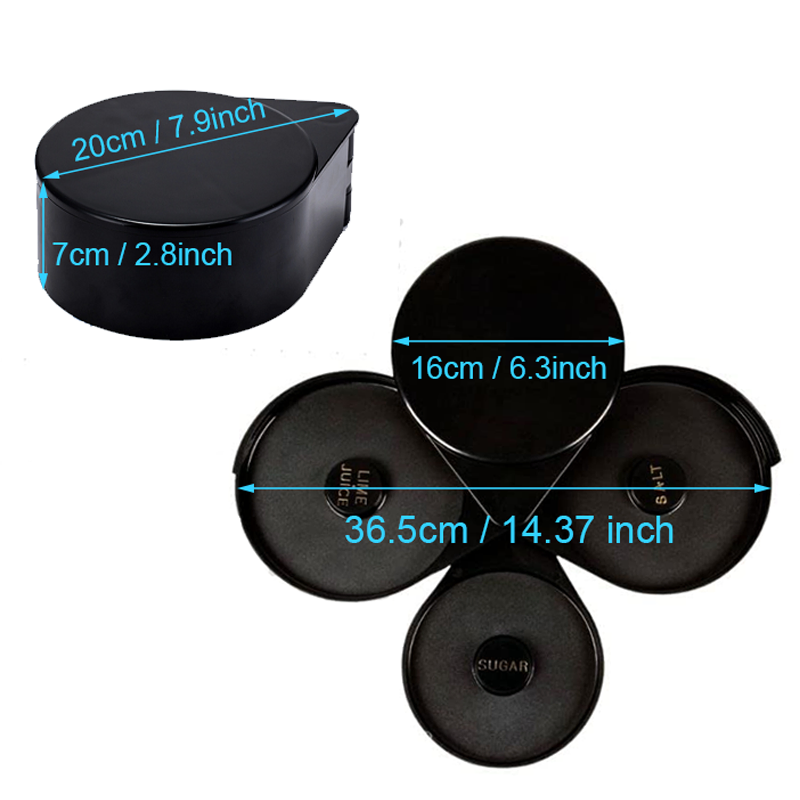 Custom 3tier ABS Black Plastic Bar Cocktail Plastic Glass Rimmer Margarita Plastic Salt Rimmer