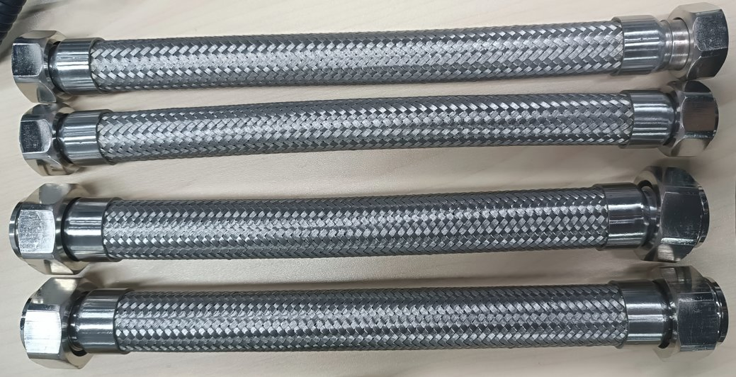 D&R Factroy Direct OEM Production 304 Stainless Hose Washing Machine Shower Flexible Braided Corrugated Stainless Steel Hoses