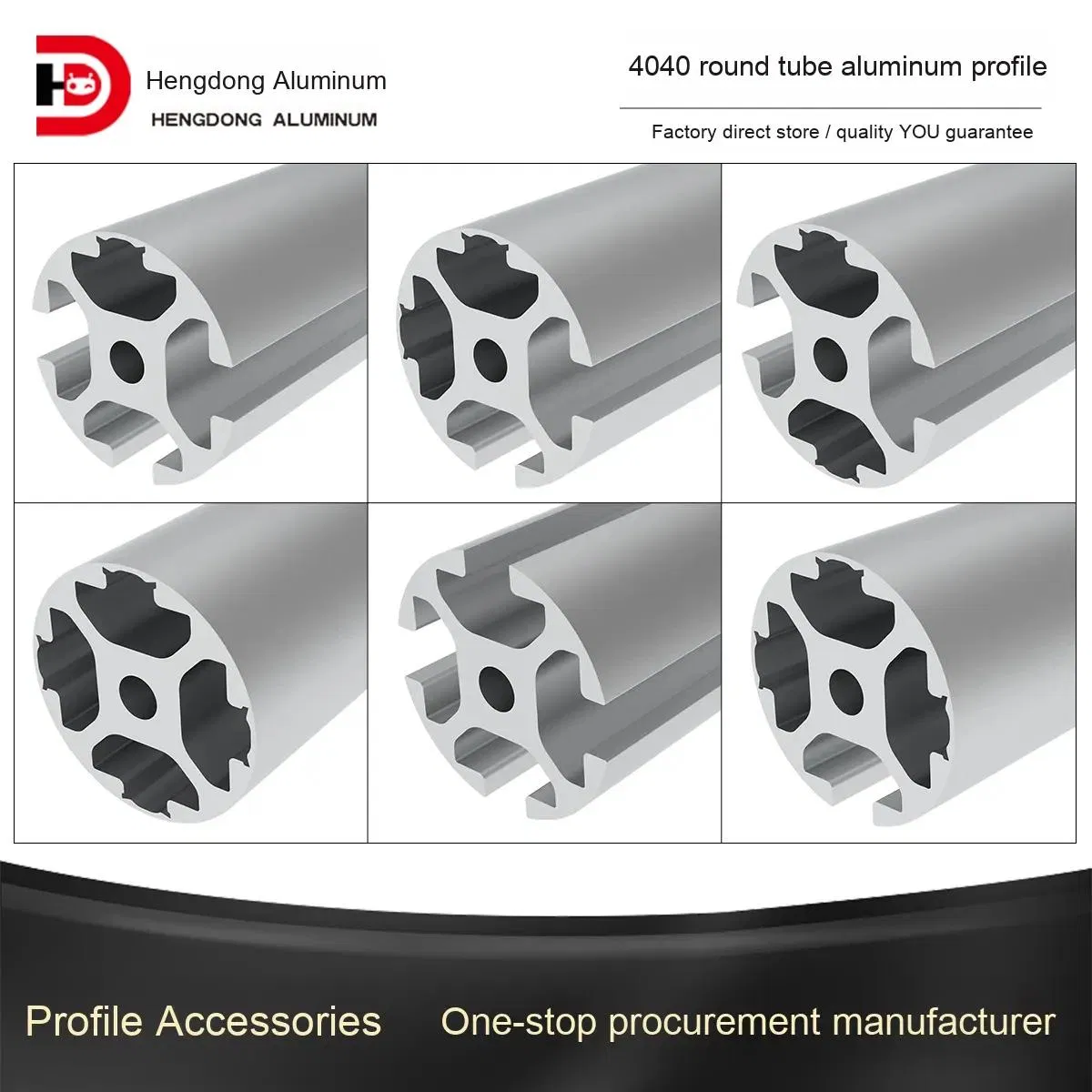 4040 Round Tube Industrial Extruded Aluminum Profile DIY Aluminum Profile Rack