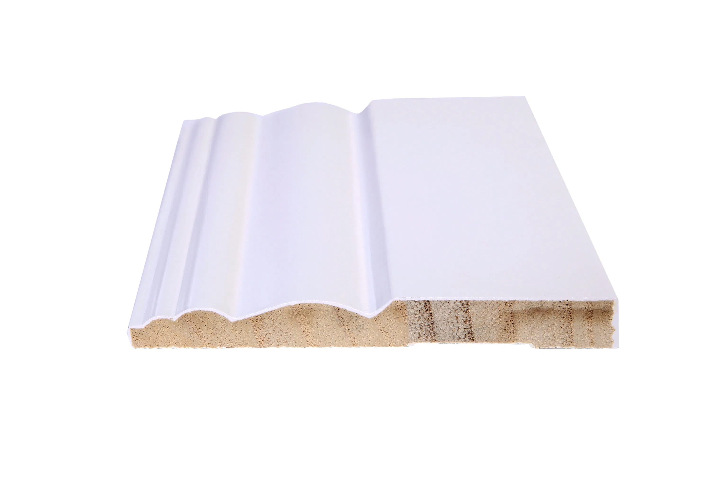 Premium White Primed Step Skirting Board Wood Moulding for Elegant Interiors