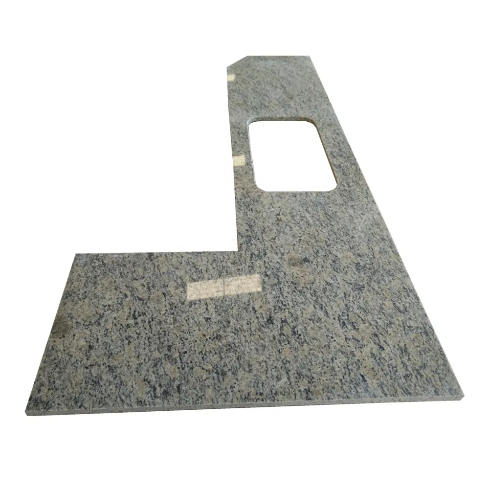 Popular Brazilian Giallo Yellow Granite Stone Colors Countertops for Kitchen