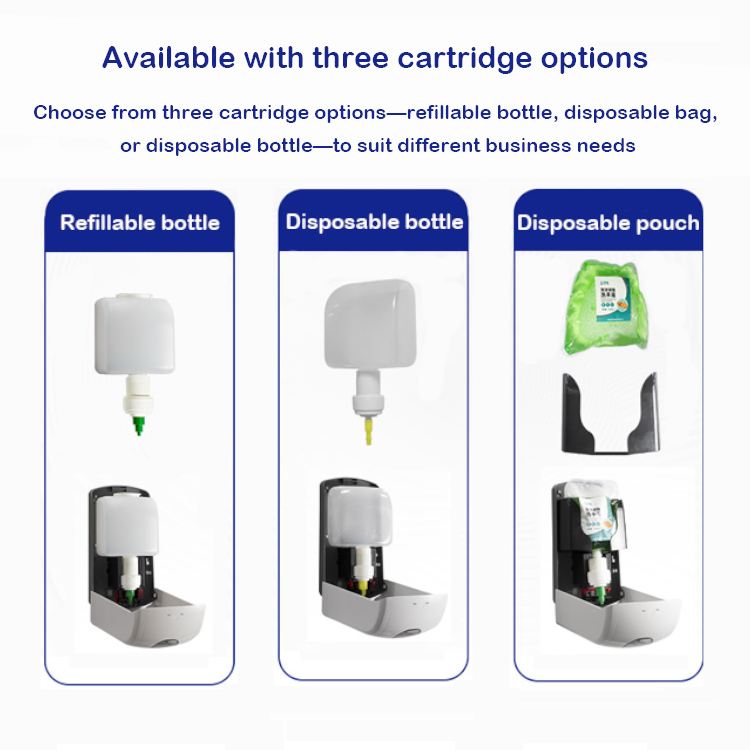 Дозатор для мыла ручной, 1-1.5 л, сменный картридж