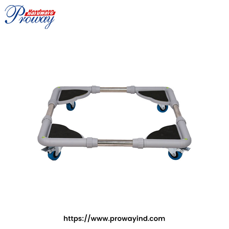 China Manufacture Steel Washing Machine Refrigerator Base Universal Pedestal with 4 Wheels Adjustable Washing Machine Base Stand