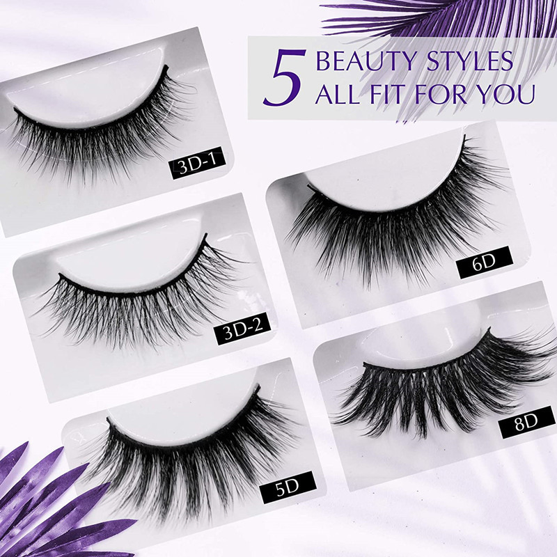 Wholesale 5 Pairs Magnetic Eyeliner and Lashes with Reusable Lashes