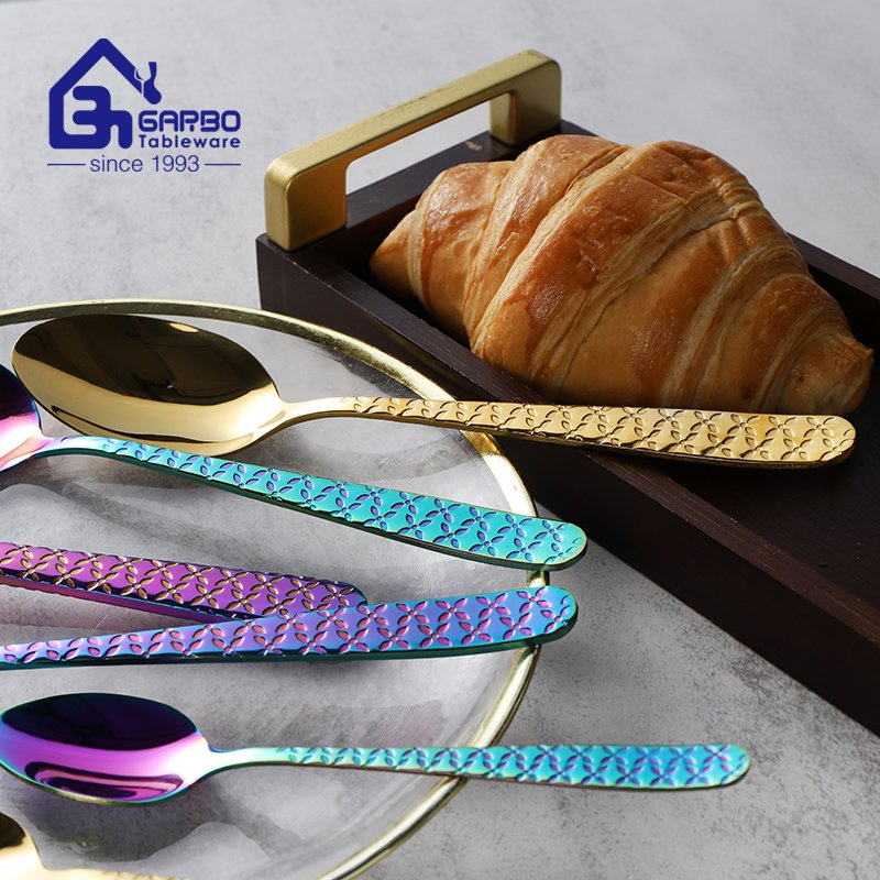 Stainless Steel 410/13-0 Flatware Custom Logo Cutlery Set Table Knife Fork Spoon Set