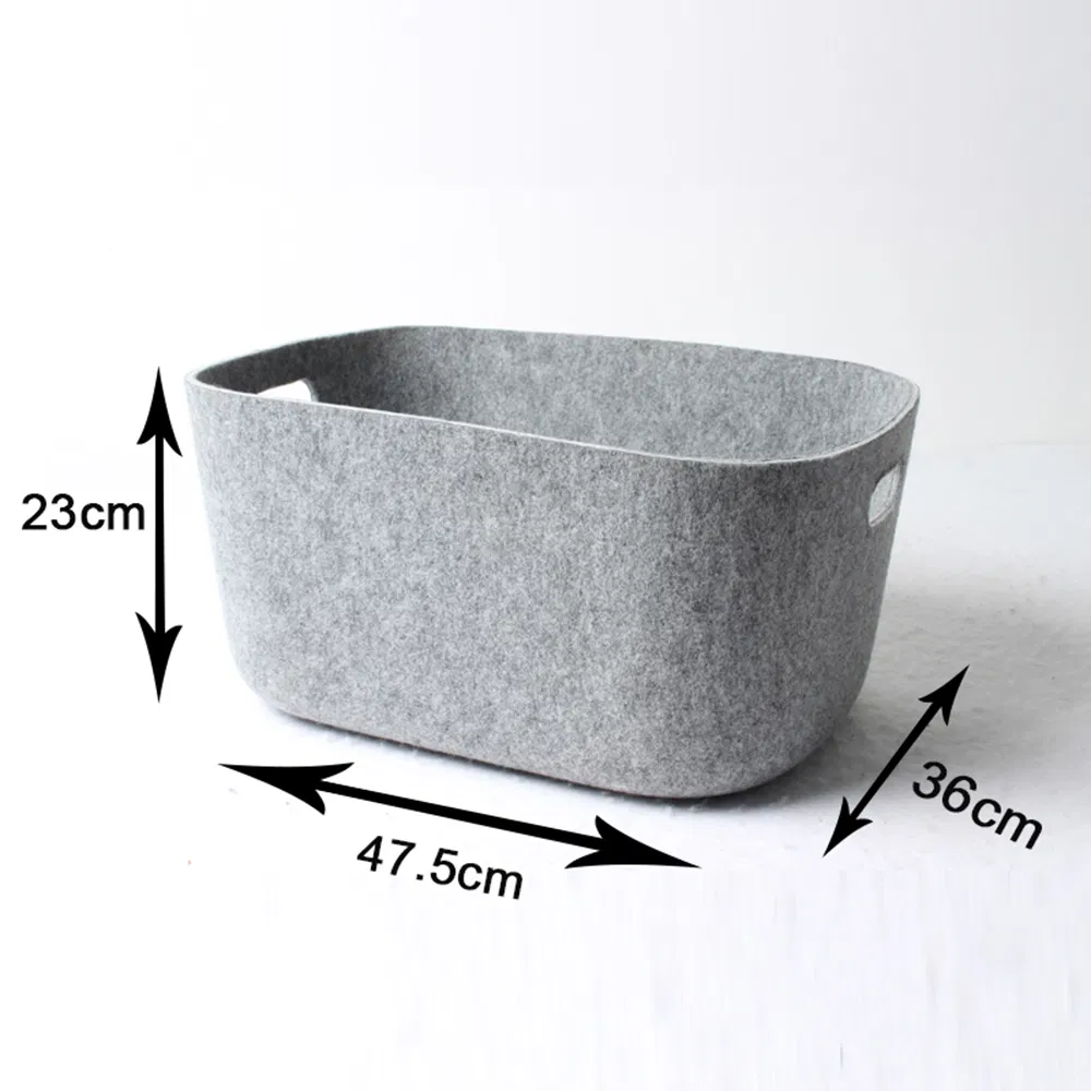Eco Friendly Laundry Basket Felt Storage Basket Shopping Basket Storage Box Diaper Bag Molding Storage Container Custom Color Slim Laundry Hamper Bucket