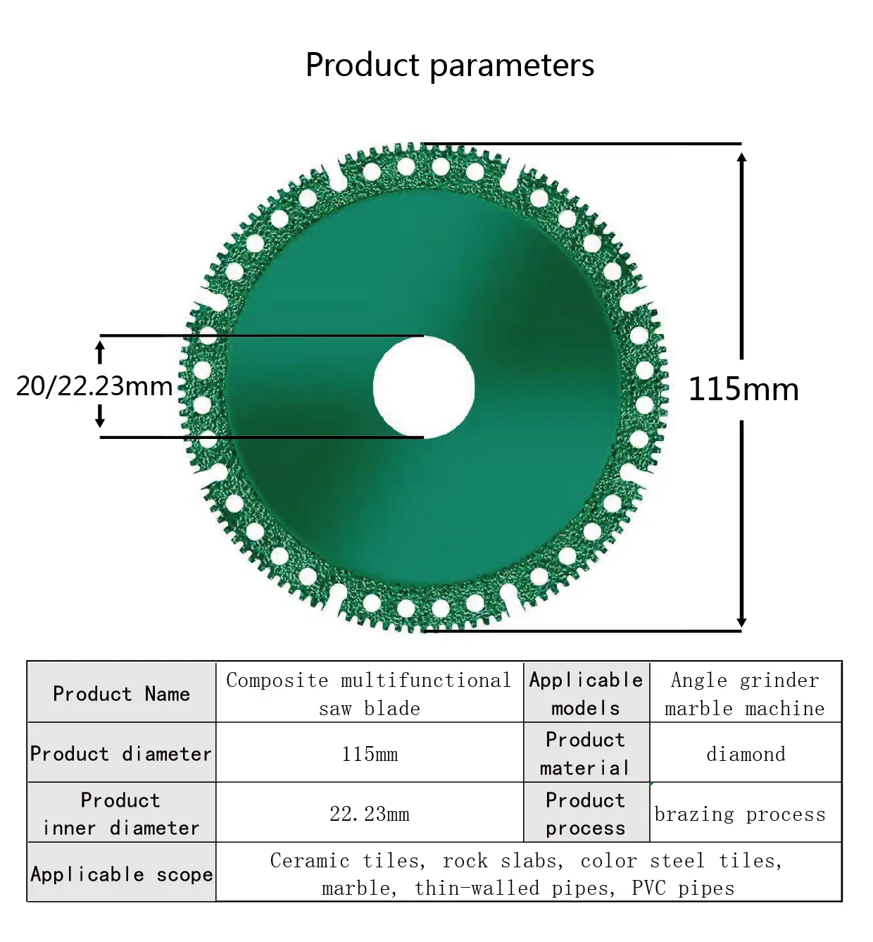 Алмазный отрезной диск для гранита и мрамора 100 мм