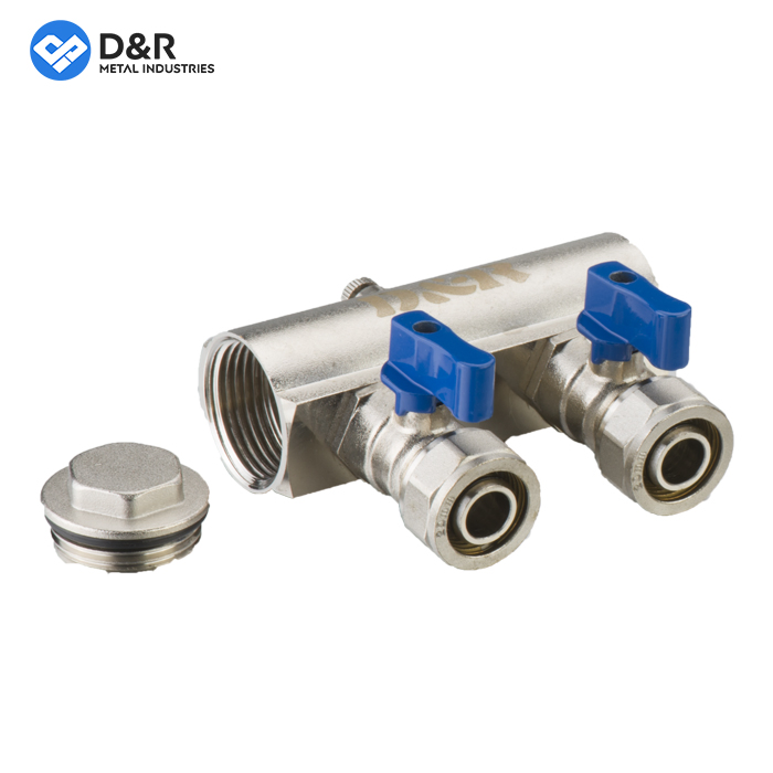 Copper Pipe Heating Flowmeter Manifold