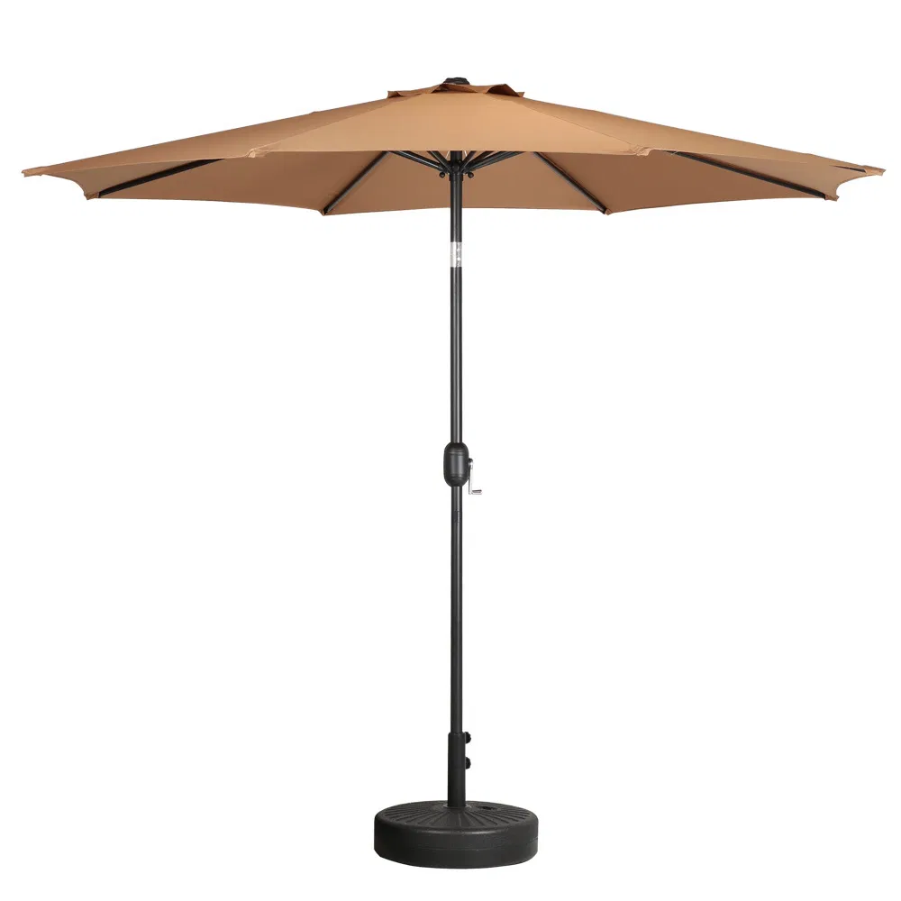 Прямой садовый зонт с поворотным механизмом