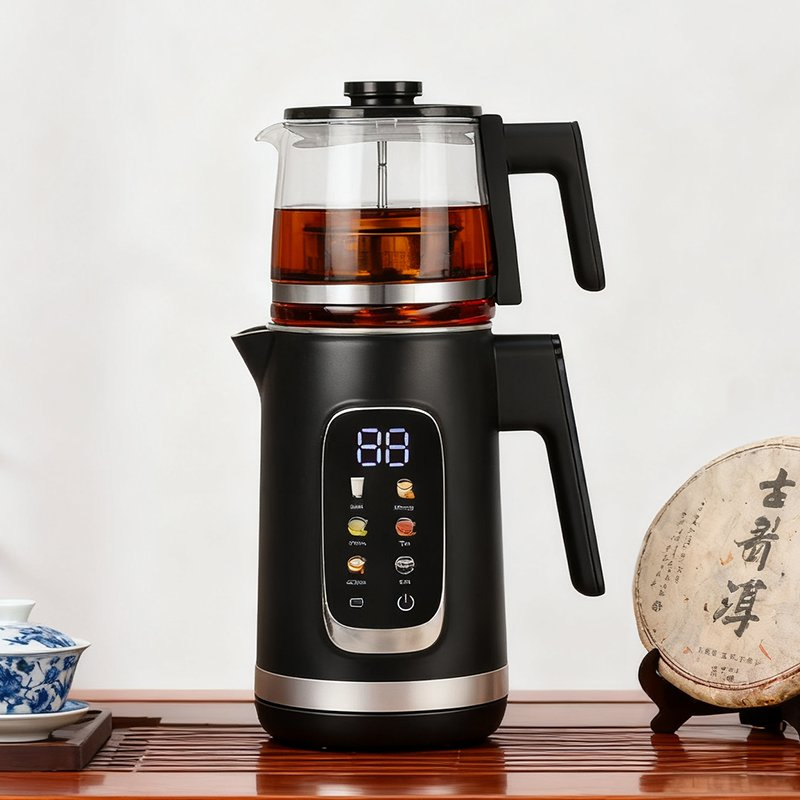 1.5L+1.1L Digital Touch Screen Temperature Control Tea Maker Stainless Steel Tea Pot Keep Warm Function for Household Hotel Use