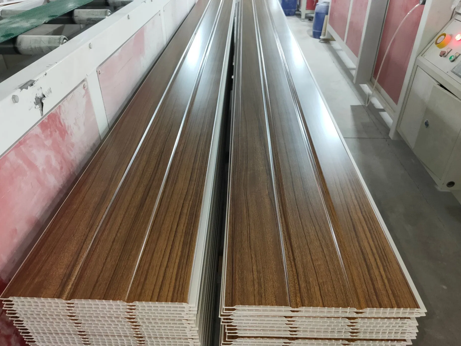 30cm Two Groove Lamination Wooden Color Moulding Panel for Construction Building PVC Wall Paneling PVC Ceiling Panel