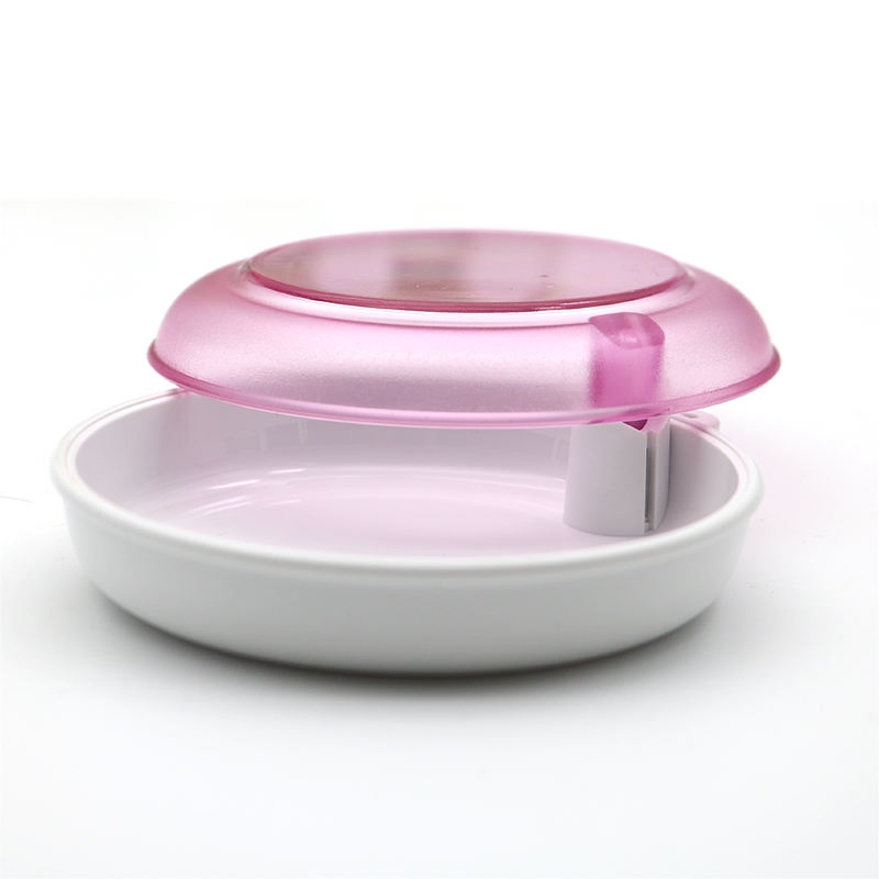 Transparent Rotating Lid Round Dental Box Orthodontic Retainer Aligner Case