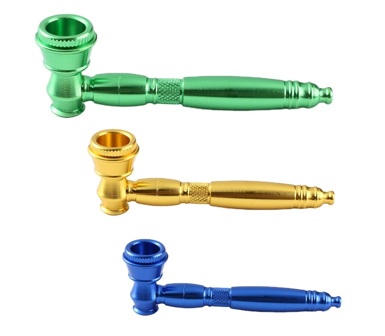 Smoke Pipe Mini Metal Tobacco Cigarette Filter Dry Herb Hand Smoking Pipe