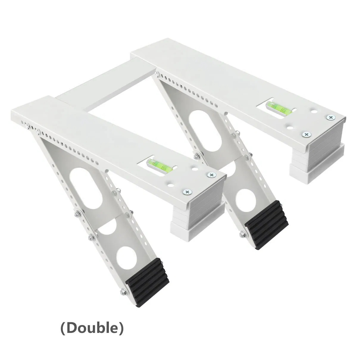 Universal Heavy Duty Rubber Anti-Slip Shock-Absorbing Adjustable Window Air Conditioner Bracket Stand with Built-in Level