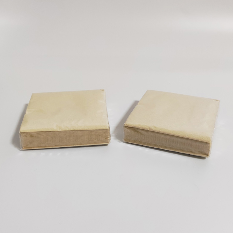 Disposable Brown Bamboo Paper Napkins Serviettes in Bulk