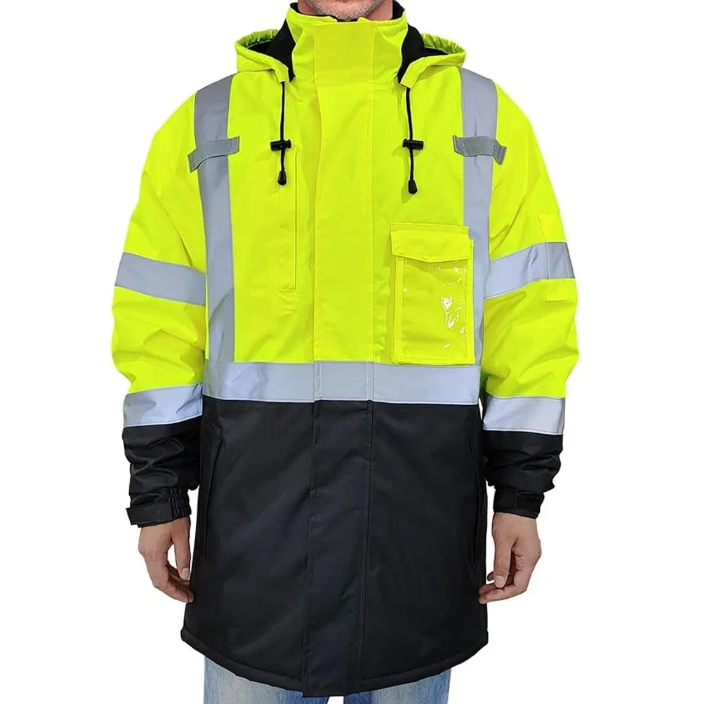 Hi Vis Class 3 Reflective Winter Jackets for Men for Winter Cold Weather
