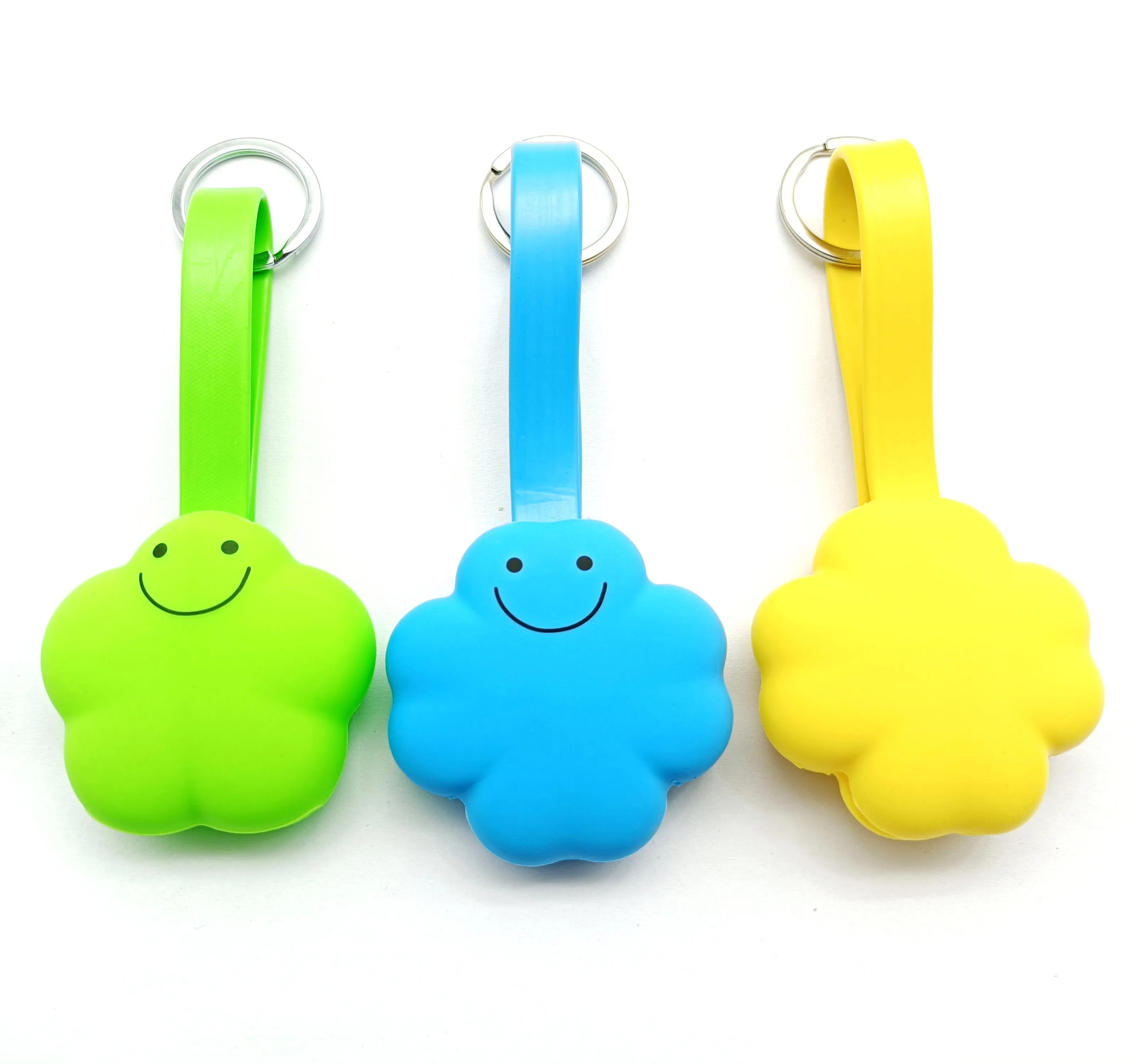 Silicon Materical Gift Flower Key Chain 2 in 1 Clover USB Cables