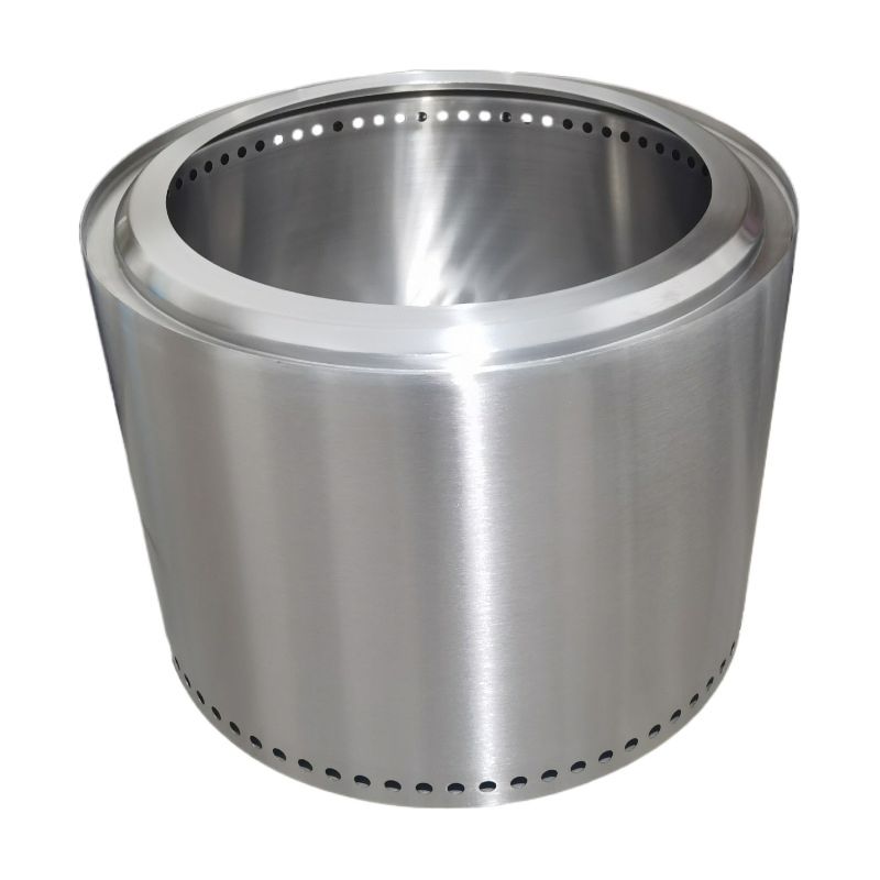 Portable Large Size 40cm Outdoor Stainless Steel Wood Burning Camping Cooking Fire Pit Smokeless Chimeneas for Patio Use