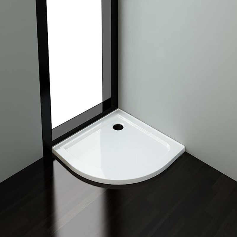 European Style Solid Anti-Slip Resin Shower Base Pan Anti Slip Bathroom Rectangle Shower Tray for Shower Room