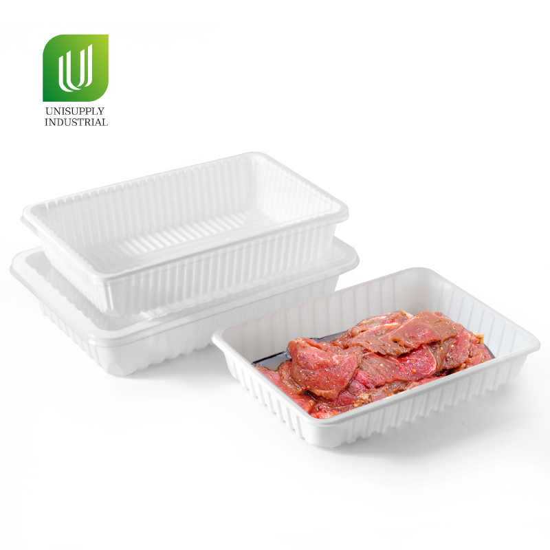 Customized Size Supermarket Meat Packaging Disposable PP Plastic Retail Weighing Meat Tray