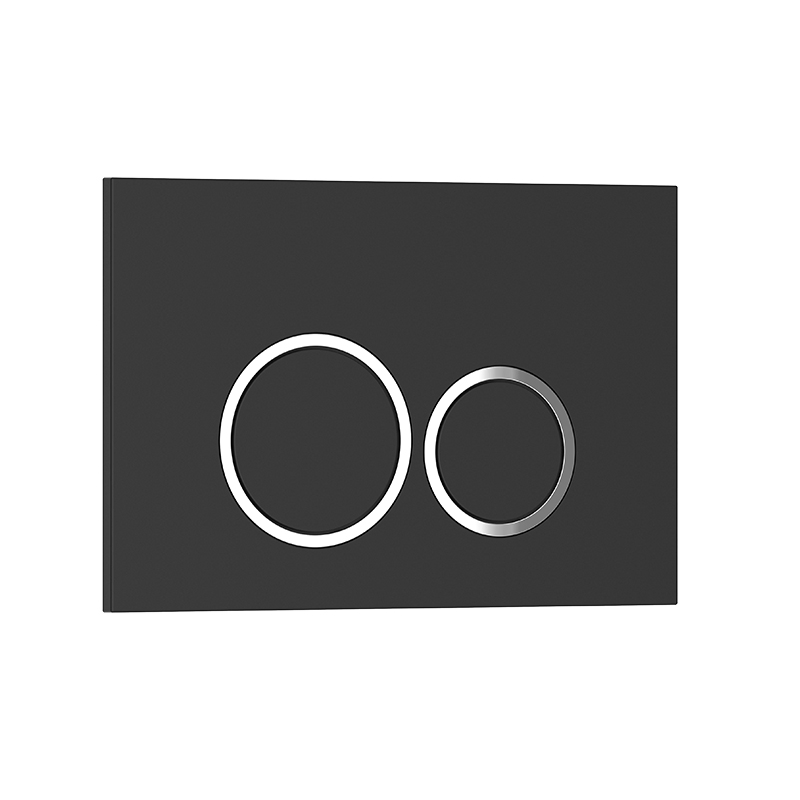 Bathroom Luxury Design Silver Color Round Shape Push Dual Flush Button Panel for Wall Hung Toilet