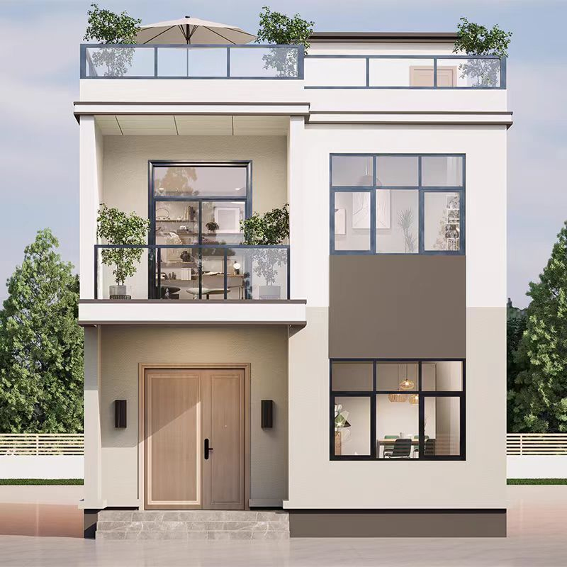 Modern Family Style Tiny Steel Frame Villa Homes for Sale