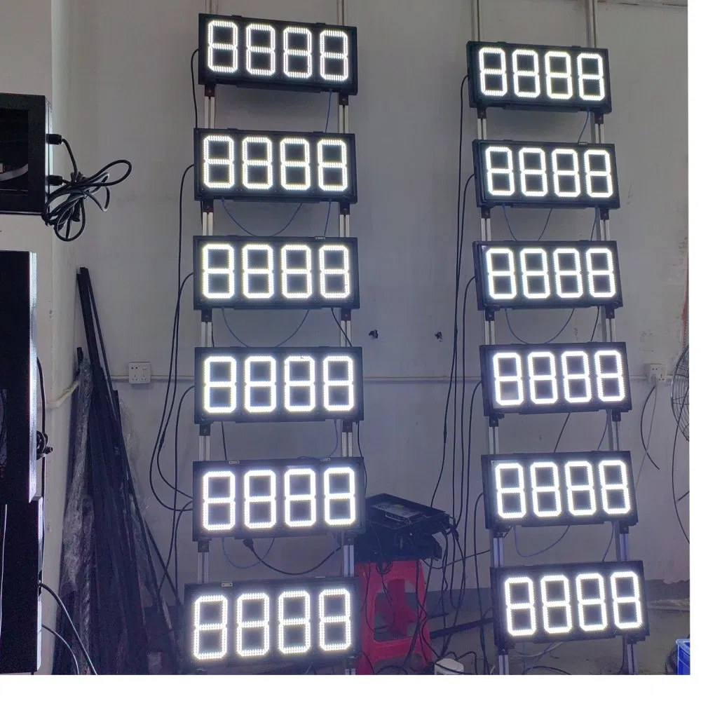 Outdoor Waterproof 8-Inch White Red Digital Gas Station LED Display Sign Board