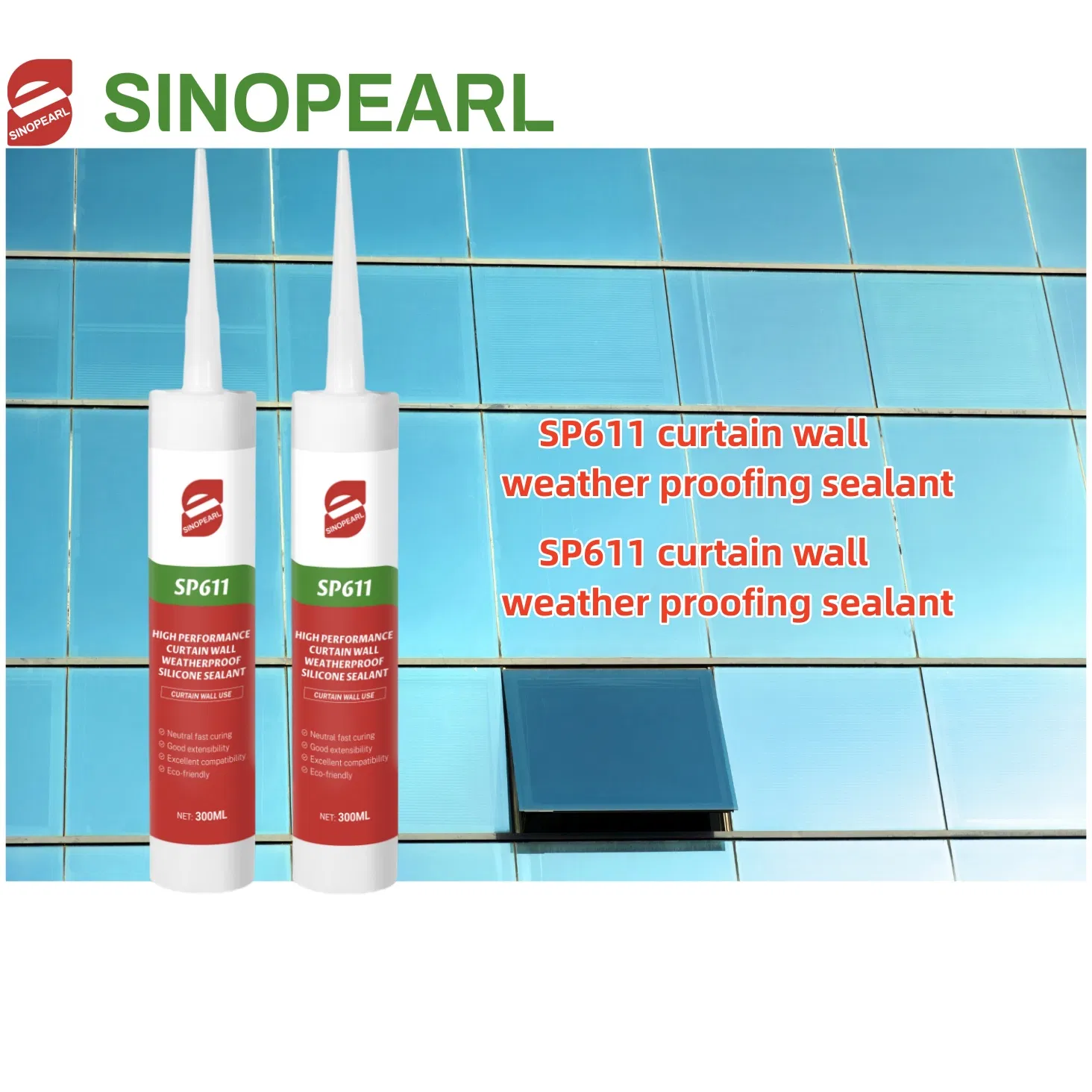 Sp611 Silicone Sealant for Office Building Wall Panels Aluminum Modern Glass Weatherproof Curtain Wall Sealant Super Caulking Agent