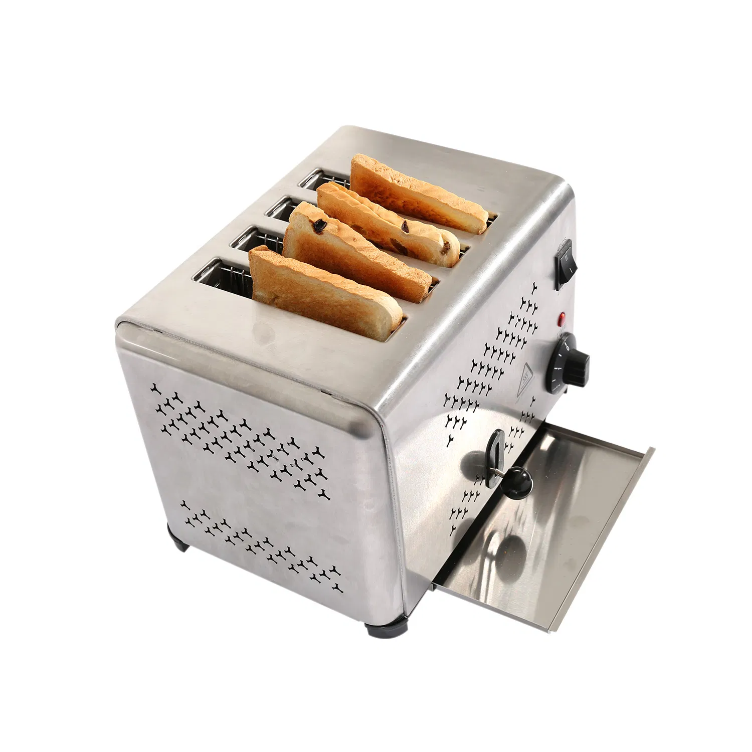 CE Approved Electric 4-Slice Bread Toaster with Automatic Pop-up