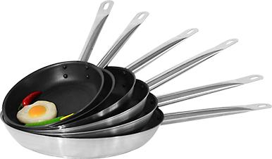 Stainless Steel Non-Stick Frying Pan Cooking Pot with Steel Handle