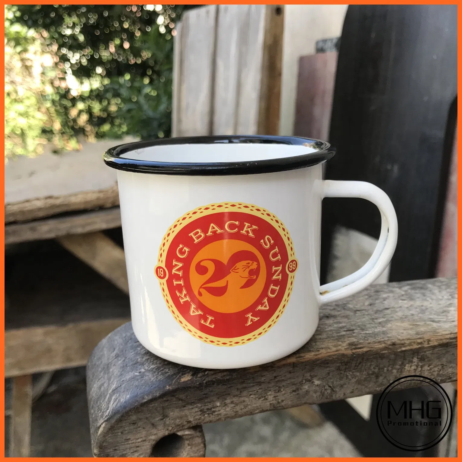Customized Print Design Enamel Mugs Promotional Mugs
