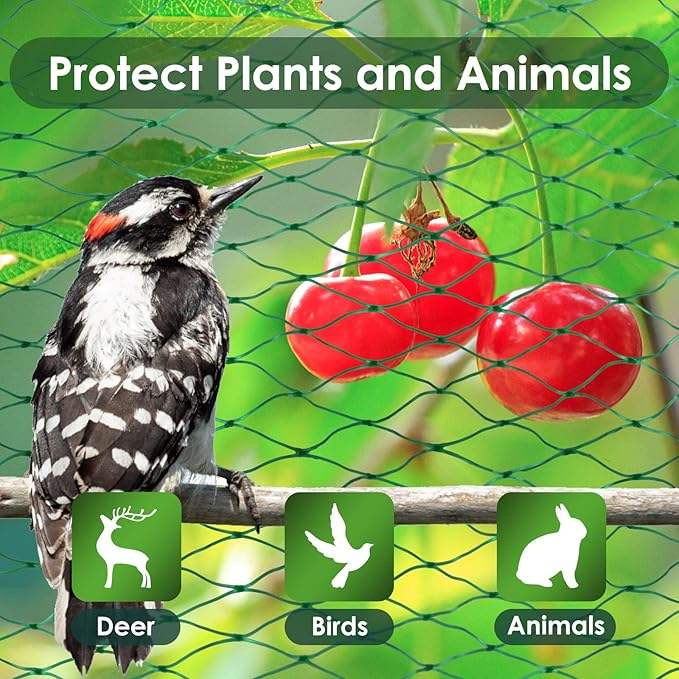 Durable HDPE Bird Protection Net – 15X15mm Diamond Mesh 30-90GSM