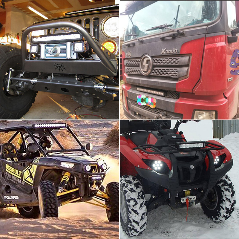 8-Inch Energy-Efficient Single Row Waterproof LED Light Bar