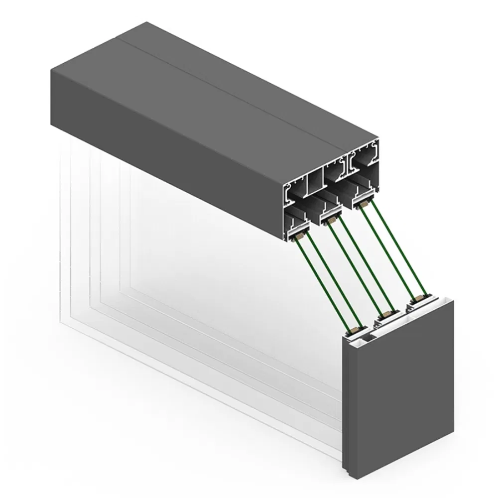 Modern Trackless Sliding Interior Door for Bedroom, Living Room & Kitchen - Light Luxury Style