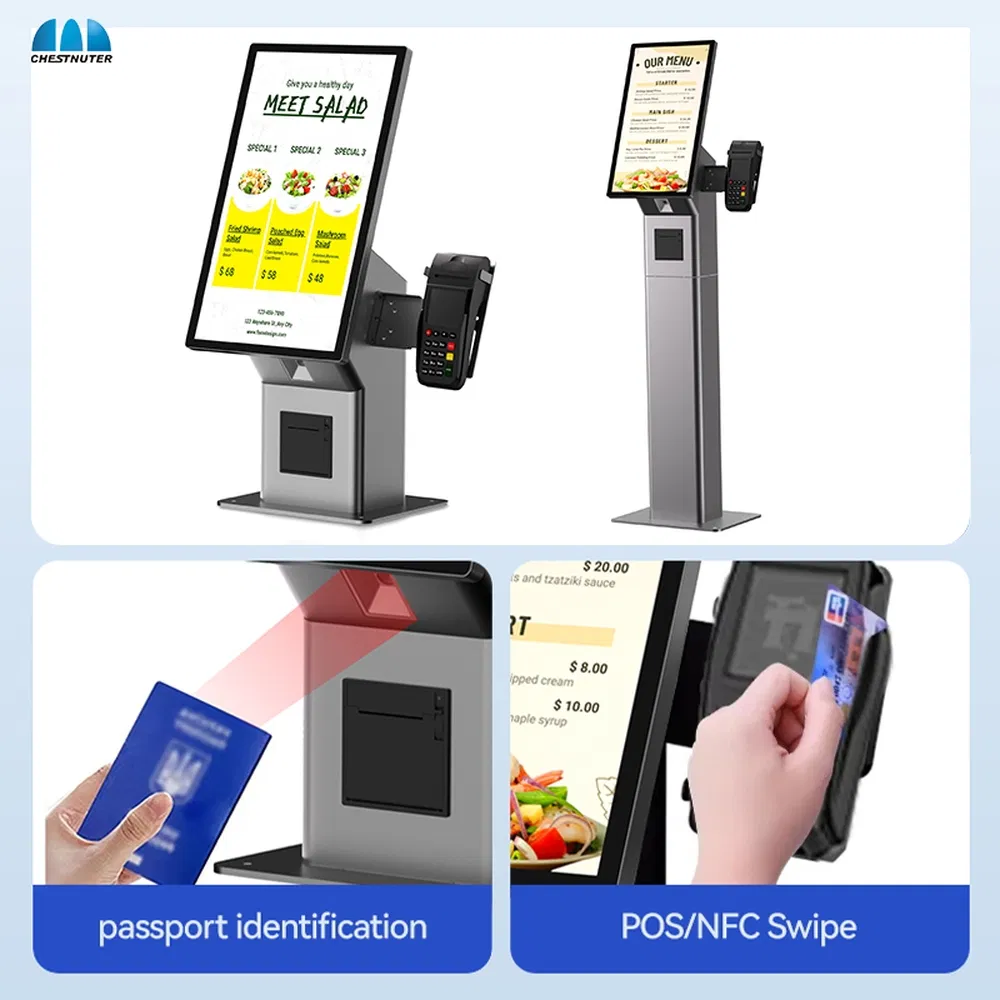 Сенсорный киоск Android POS 21.5 дюйма с принтером