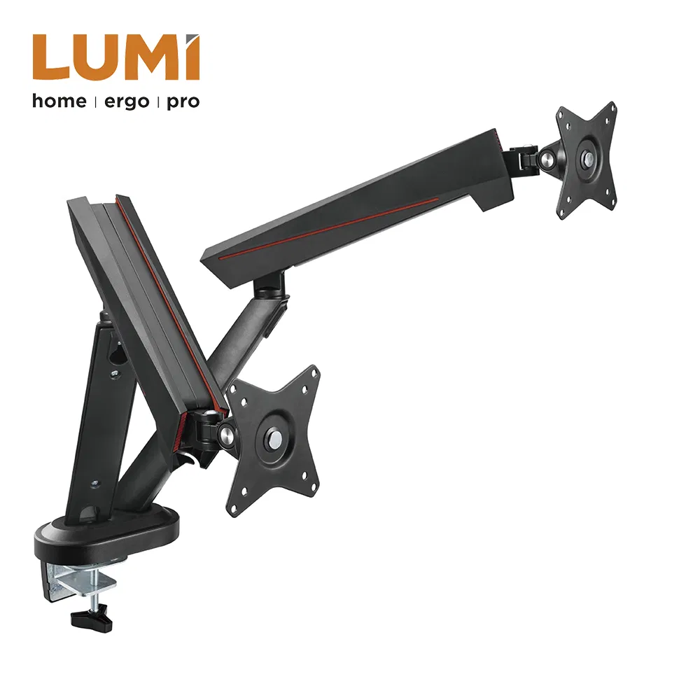 Кронштейн для монитора игровой с RGB подсветкой, двойной