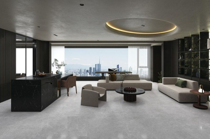 Elegant Large Grey Marble Sintered Stone Floor Tiles 1200X1200mm