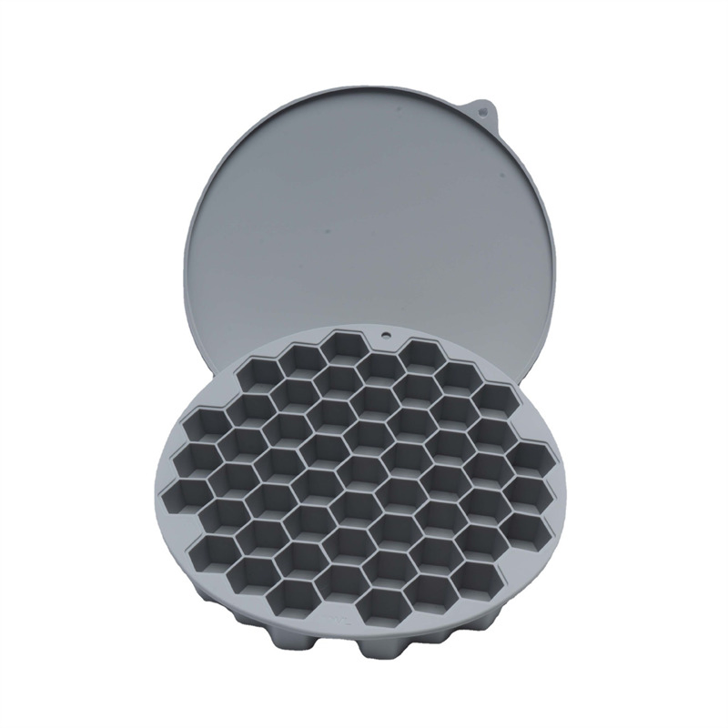 55 Cells Honeycomb Shape Rubber Maker Tray Silicone Ice Cube Mold