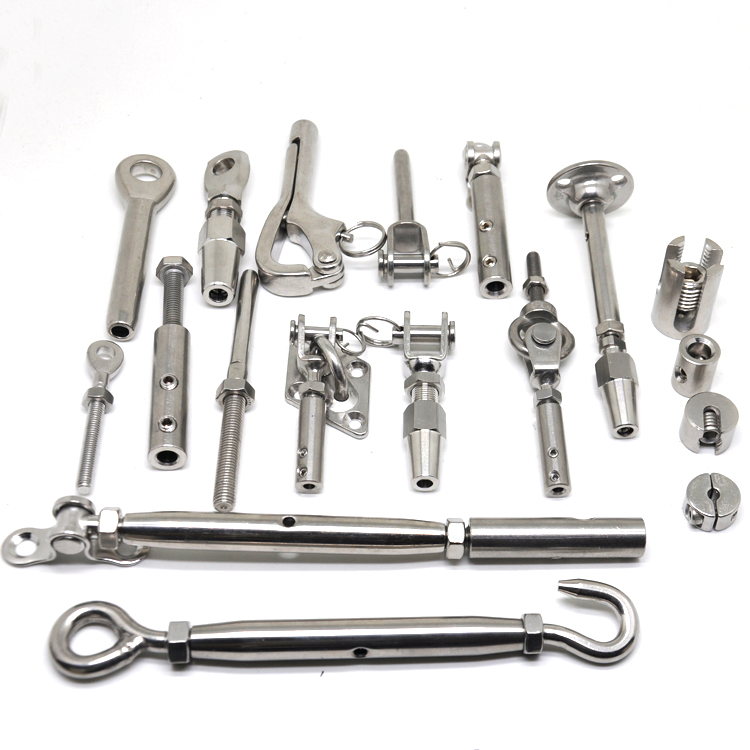 Custom Marine Hardware Jaw Toggle Hook Eye Terminal Fitting Wire Cable Rail Turnbuckle