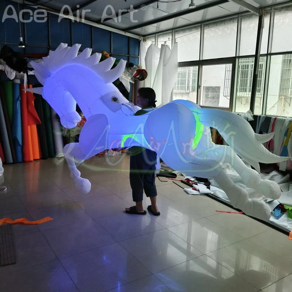 Decoration Walking Inflatable Horse Costume with Light for Carnival Parade Performance
