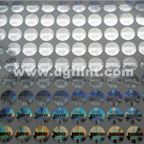 Self-Destroy Tamper Evident Clear/Transparent Hologram Sticker