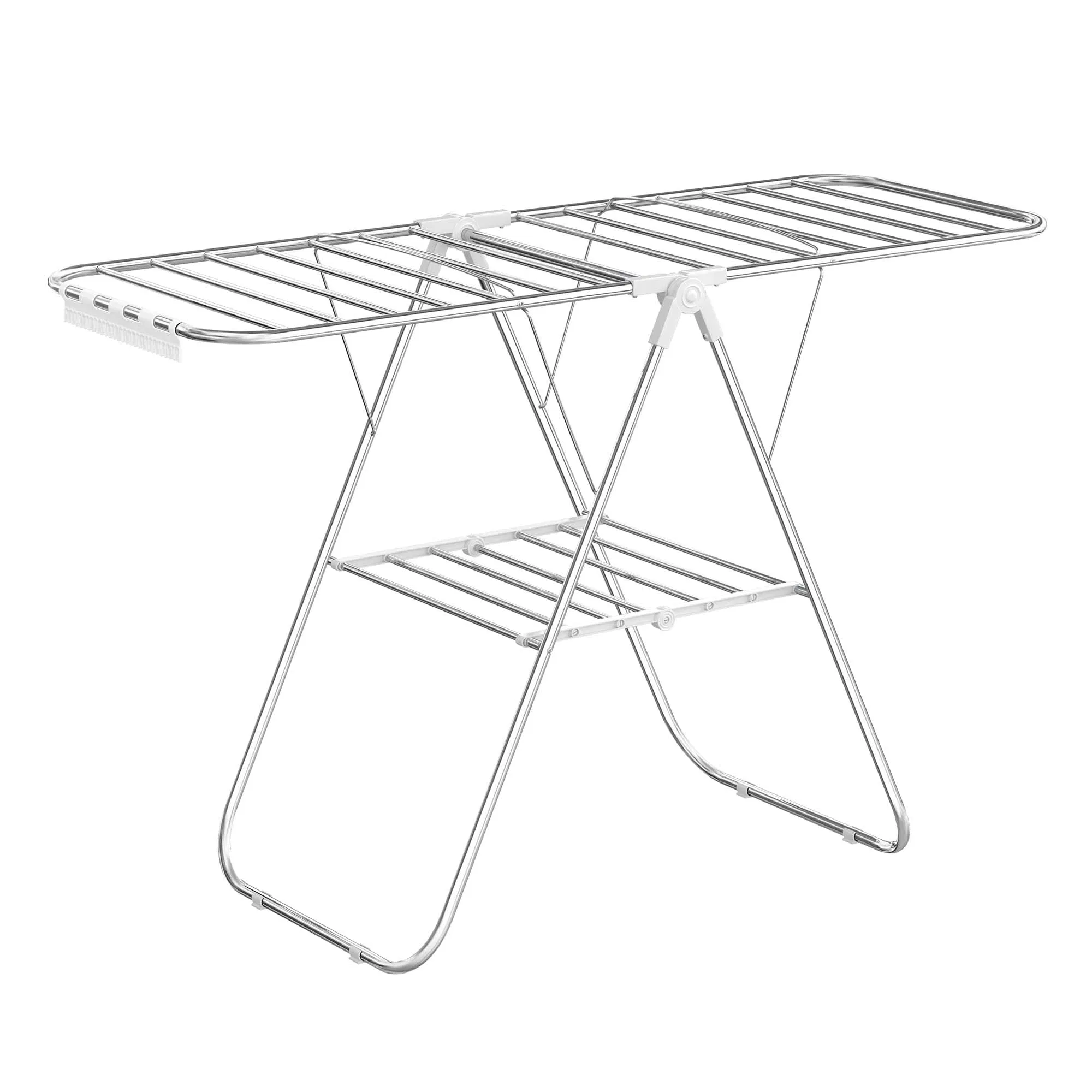 Sale White Gray Metal Laundry Foldable Gullwings Indoor Outdoor Use Drying Rack
