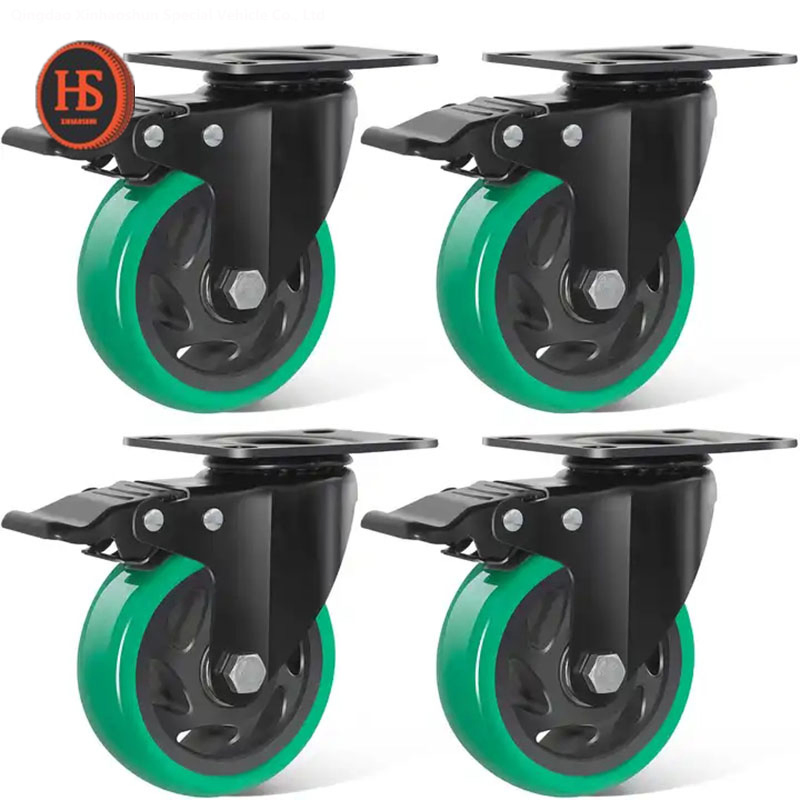 Heavy Duty Galvanized Pneumatic Swivel Plate Wheel Caster with 8 Inch Rubber Air Tires 8.50-8