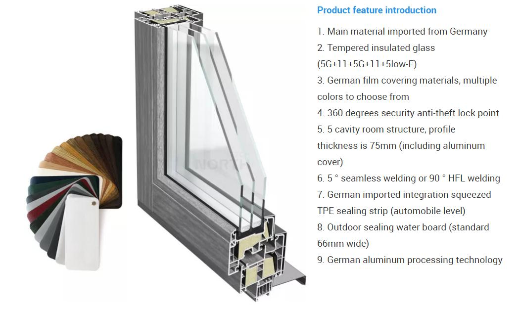 American Hot Sale Hurricane Impact Glass UPVC PVC Vinyl Casement Tilt and Turn Windows with The Easy-Fit Window Mesh