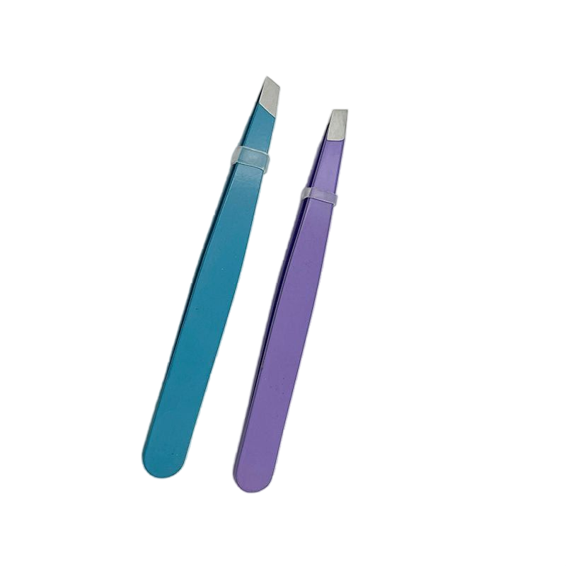 Hgih Grade Professional Stainless Steel Slanted Eyebrow Tweezers with Pointed Tip