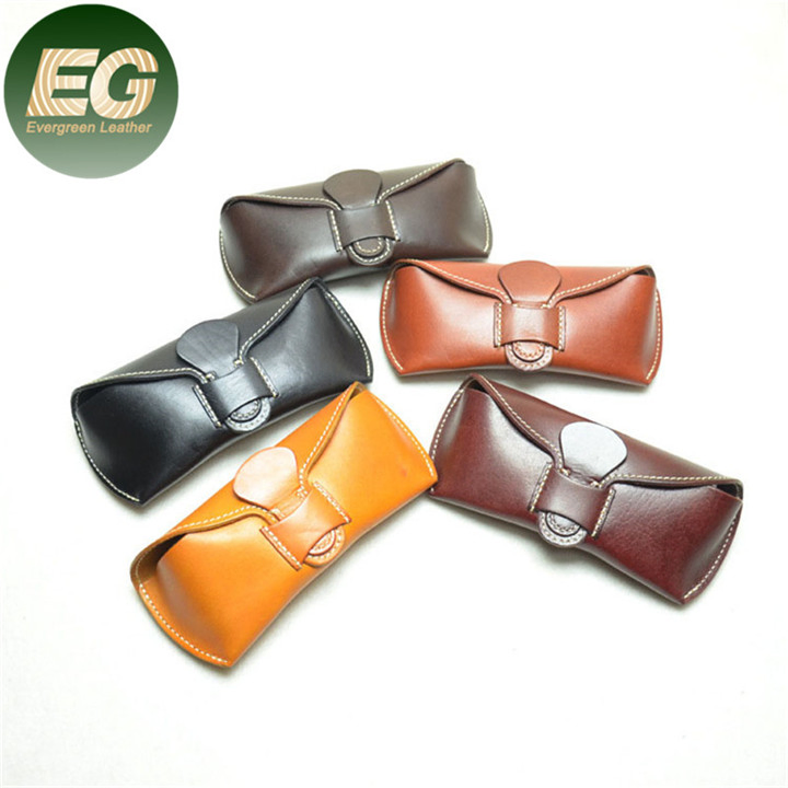 Ea045 Vegetable Tanned for Wholesale Sun Travel Box Custom Sunglasses Storage Cases Luxury Designer Protection Bag Eye Leather Glasses Case